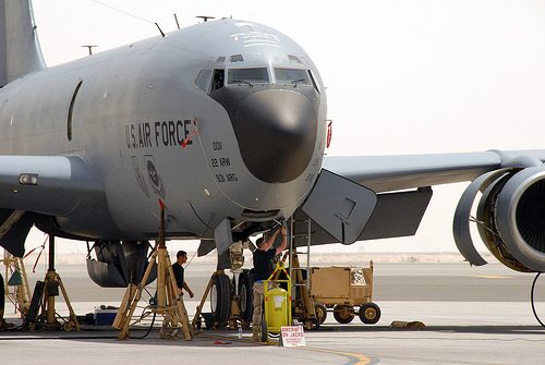 Southwest Asia-- Staff Sgt. Brett Rutter a aircraft recovery techician assigend to the 380th Expeditionary Aircraft Maintenance Squadron con