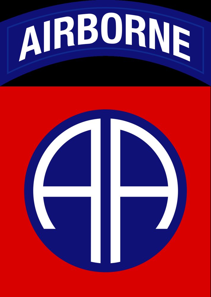 United States Army 82nd Airborne Division shoulder sleeve insignia.