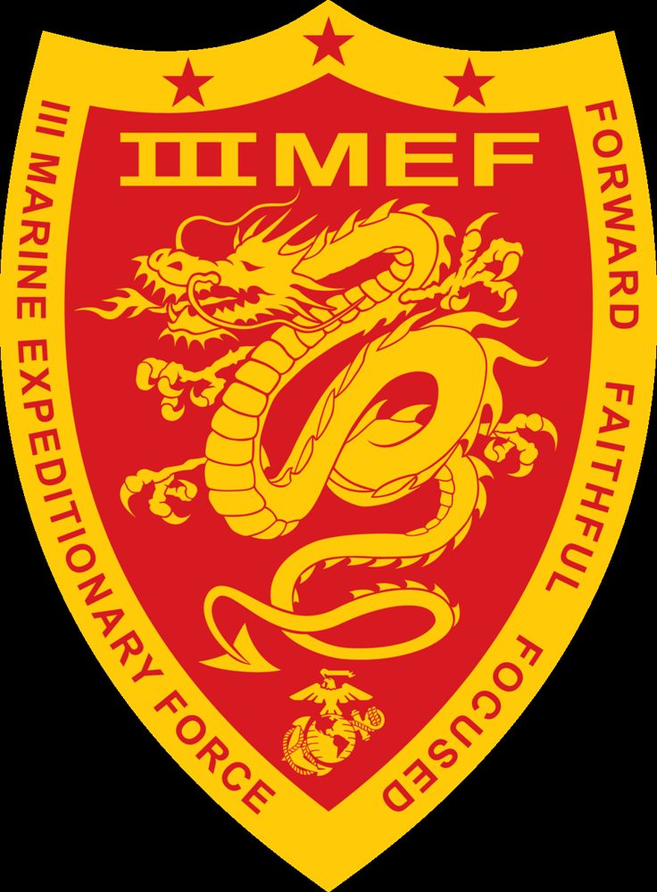 CAMP FOSTER, OKINAWA, Japan - III MEF Logo Red and Yellow