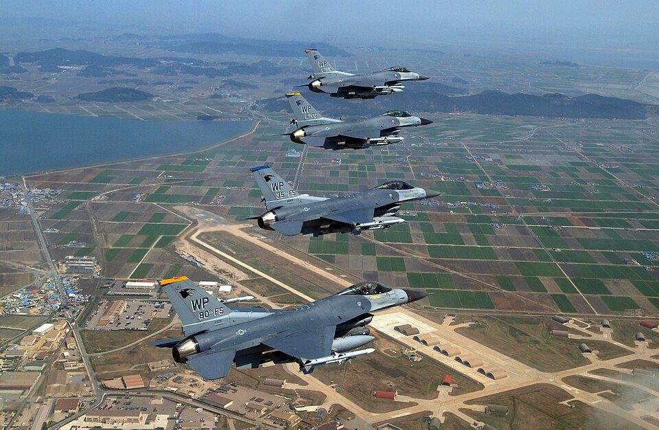 F-16 Falcons soar over South Korea Falcons soar over Kunsan AB.