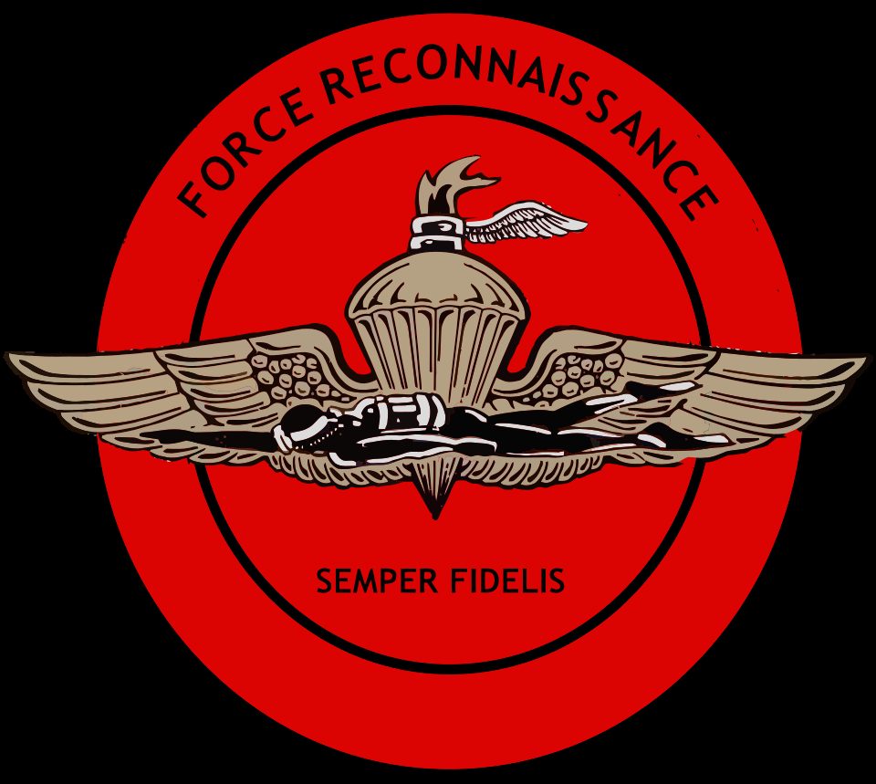 Insignia of the US Marine Corps Force Reconnaissance <br-> This W3C-unspecified vector image was created with Inkscape .