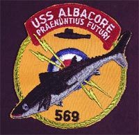 Patch of the USS Albacore, Public domain photo from history.navy.mil
