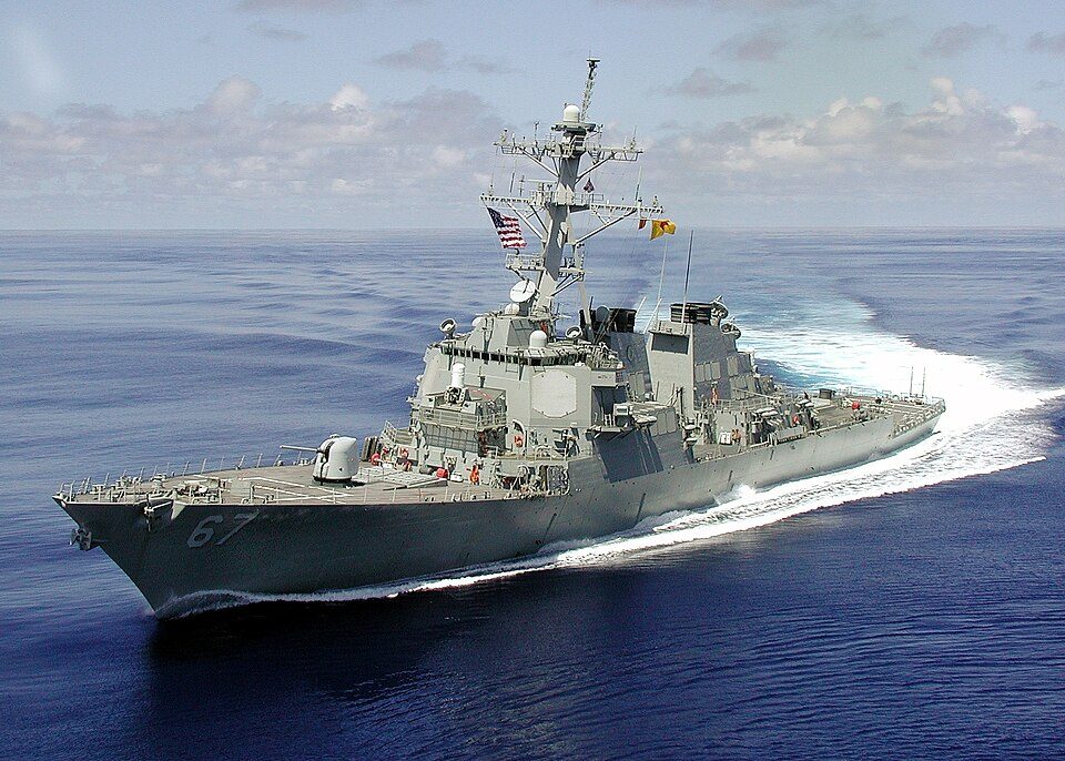 000914-N-0000X-002 Eastern Atlantic () -- The U.S. Navy Arleigh Burke class guided missile destroyer USS Cole (DDG 67) underway to the Medit