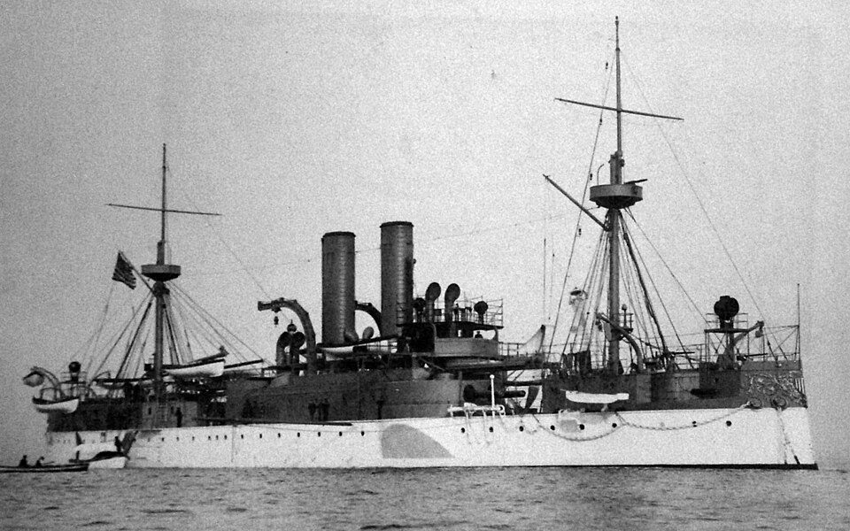 Lot-3370-7:  USS Maine (ACR-1) starboard bow view.   Photographed by J.S. Johnston, 1898.  Courtesy of the Library of Congress.  (2016/05/19