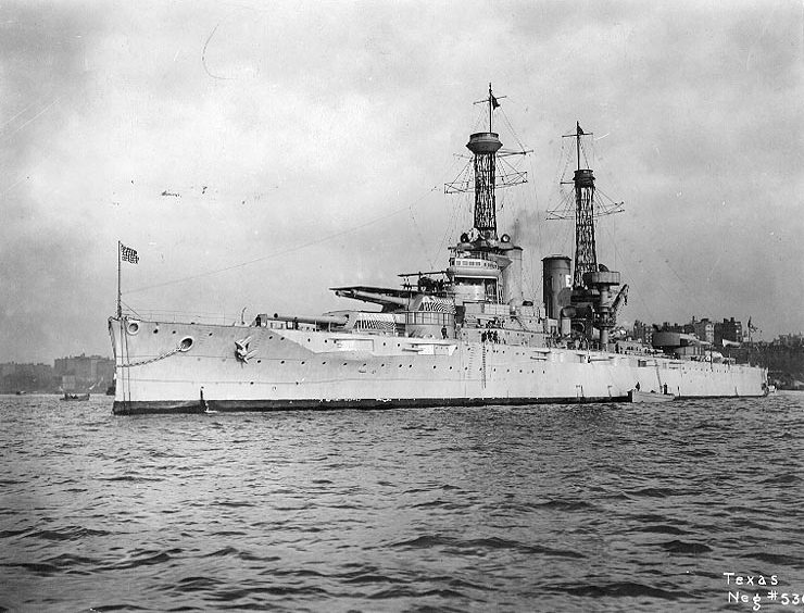 Battleship USS Texas (BB-35). Off New York City, circa 1919. U.S. Naval History and Heritage Command